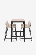 Venture Home - Barset Camden med 4st barstolar Bisbee - Brun - Matgrup...