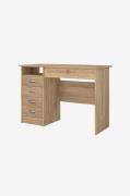 Tvilum - Function Plus Desk 4 lådor rundat handtag - Brun - Skrivbord ...
