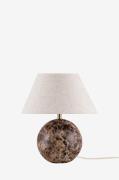 Globen Lighting - Bordslampa Castello 24 Mörkgrön marmor/beige - Brun ...