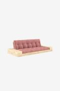 Karup - Base Bäddsoffa m. 2 sidolådor Tre sittplatser - Rosa - Bäddsof...
