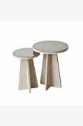 Hanah Home - Sidobordsuppsättning Luna - Beige - Småbord - Från Homero...