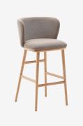Kave Home - Barstol - ciselia 2-pack - Brun - Barstolar & pallar - Frå...