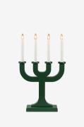 Konstsmide - Ljusstake trä 4 glödlampor - Grön - Adventsljusstakar - F...