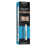 NYX Professional Makeup Micro Brow Essentials Taupe 2pcs