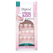 Depend Press & Go French Look Pink Shimmer Petite Square 24pcs
