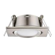 Trio Lighting Lutbar LED-inbyggnadsspot Rila, nickel matt