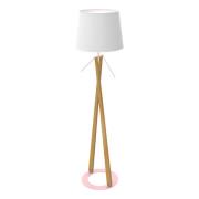 Aluminor Golvlampa Zazou LS, textilskärm, rosa sockel