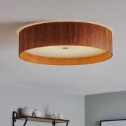 Domus LED-taklampa LARAwood L, valnöt, Ø 55 cm