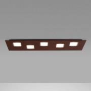 Fabbian Quarter – svart LED-taklampa 5 lampor