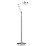 Knapstein LED-golvlampa Curl i matt nickel