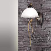 Kögl Amabile vägglampa, rost/guld med vitt glas