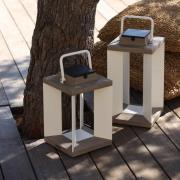 Les Jardins Solcellslykta Teckalu, Duratek/vit, 36,5cm