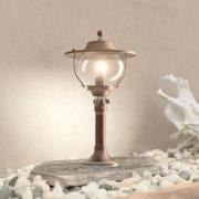 Moretti Luce Adessora sockellampa, mässing, glas, höjd 48 cm