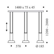 OLIGO Glance LED-pendellampa 3 lampor kashmir