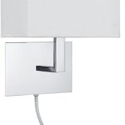 Searchlight LED-vägglampa 6519 med LED-läslampa, krom