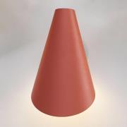 Vibia I.Cono 0720 vägglampa, 28 cm, röd-brun