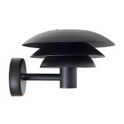 Dyberg Larsen utomhusvägglampa DL20 svart Ø 20 cm