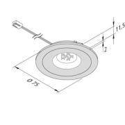 Hera LED-möbelinbyggnadsspot AR 68 4W svart 2 700 K