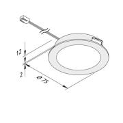 Hera LED-möbelinbyggnadslampa FAR 68 5-pack stål 4W 940