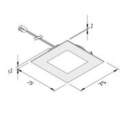 Hera LED-möbelinbyggnadslampa FAQ 68 stål 4W 3 000 K