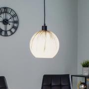 Solbika Lighting Pendellampa Ball Löwenzahndekor uppe Ø 25cm