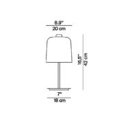 Luceplan Zile bordslampa svart matt, höjd 42 cm