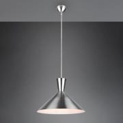 Reality Leuchten Hänglampa Enzo, 1 lampa, Ø 35 cm, nickel