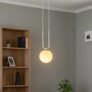 EMIBIG LIGHTING Pendellampa Glam, vit/opal, 1 lampa