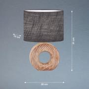 FISCHER & HONSEL Bordslampa Hanke höjd 31 cm skärm grå