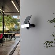Prios LED-väggspotlight Wrenley, svart, sensor