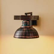 Luminex Vägglampa Hakon, rostbrun/naturträ