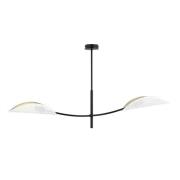 EMIBIG LIGHTING Taklampa Lotus, svart/vit/guld, 2 lampor