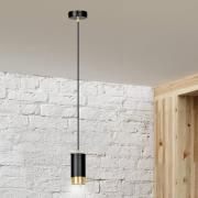 EMIBIG LIGHTING Hänglampa Kumo kort svart/guld 1 lampa