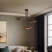 Nowodvorski Lighting Taklampa Disk med träelement, 3 lampor