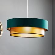 Maco Design Dorina hängande lampa, grön/guld Ø 60cm