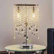 ONLI Bordslampa Laila med kristallhängande 2 lampor