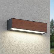 Arcchio LED utomhusvägglampa Lengo, CCT, 25 cm, 1-ljus, trä