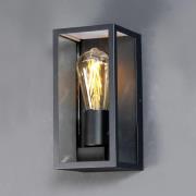 Eco-Light Utomhusvägglampa Karo, aluminium och glas, svart