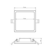 Deko-Light LED infälld taklampa Alya vit 12x12cm 3.000 K