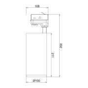 Deko-Light LED-spårstrålkastare Lucea 3 faser 30 W vit