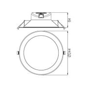 Deko-Light LED-takinbyggnadslampa Acrux, Ø 24 cm, svart, CCT