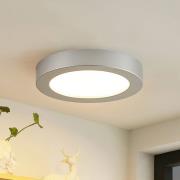 Prios LED-taklampa Edwina, silver, 23 cm, set om 10 st