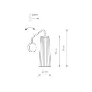 Nowodvorski Lighting Vägglampa Dover vit/trä ljus, 1 lampa