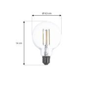 LUUMR LED-lampa, E27 G95 7W, smart, klar