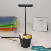 Zafferano Poldina Reverso batteridriven bordslampa grå