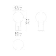 Zafferano Olimpia batteridriven bordslampa IP54 vit