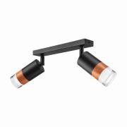 Envostar Fida takspotlight, 2 lampor, svart