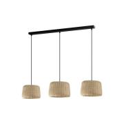 Aluminor Xenia hänglampa, tre flätade skärmar