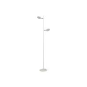 Aluminor Declic LED-golvlampa, 2 lampor, vit