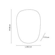 MARKET SET vägglampa Screen 70's, 40 cm hög, björk, textil